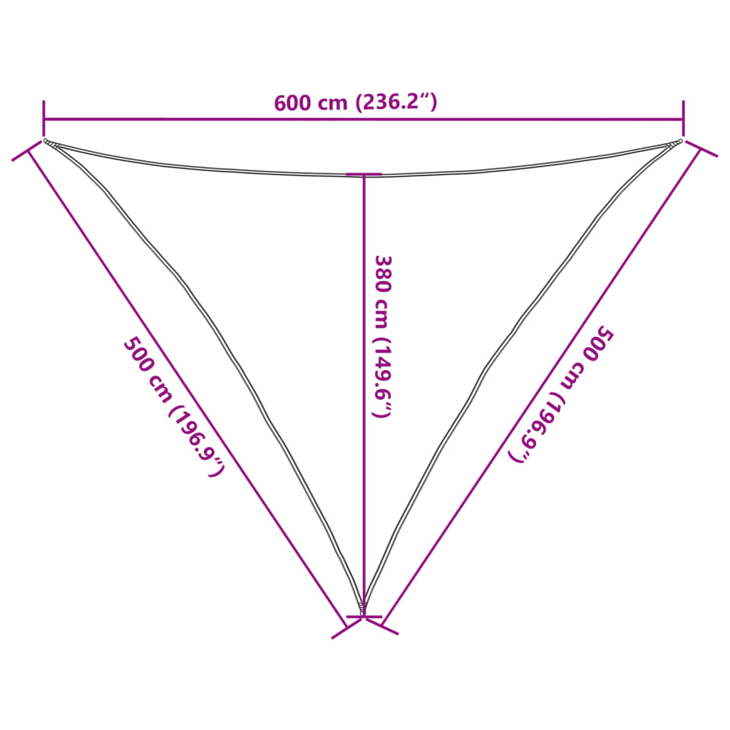 Burė nuo saulės, pilka, 5x5x6m, 100% oksfordo poliesteris