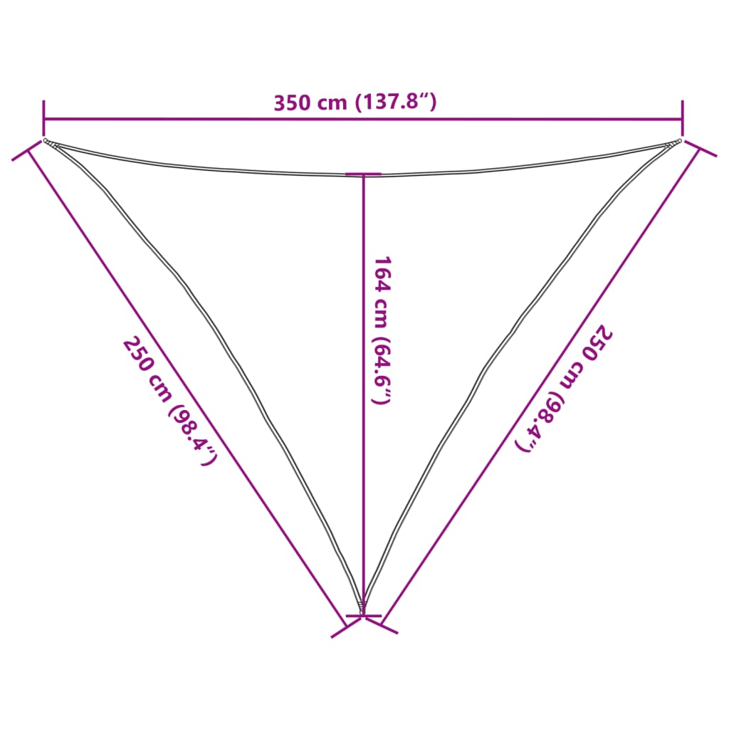 Burė nuo saulės, smėlio, 2,5x2,5x3,5m, 100% poliesteris