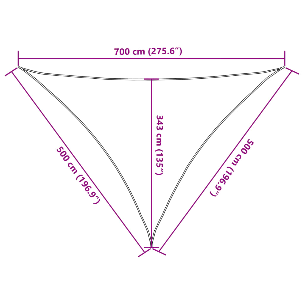 Burė nuo saulės, smėlio, 7x5x5m, 100% oksfordo poliesteris