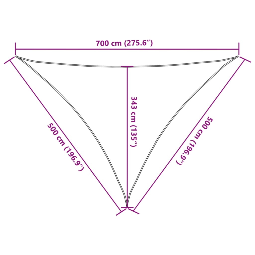 Burė nuo saulės, juoda, 7x5x5m, 100% oksfordo poliesteris