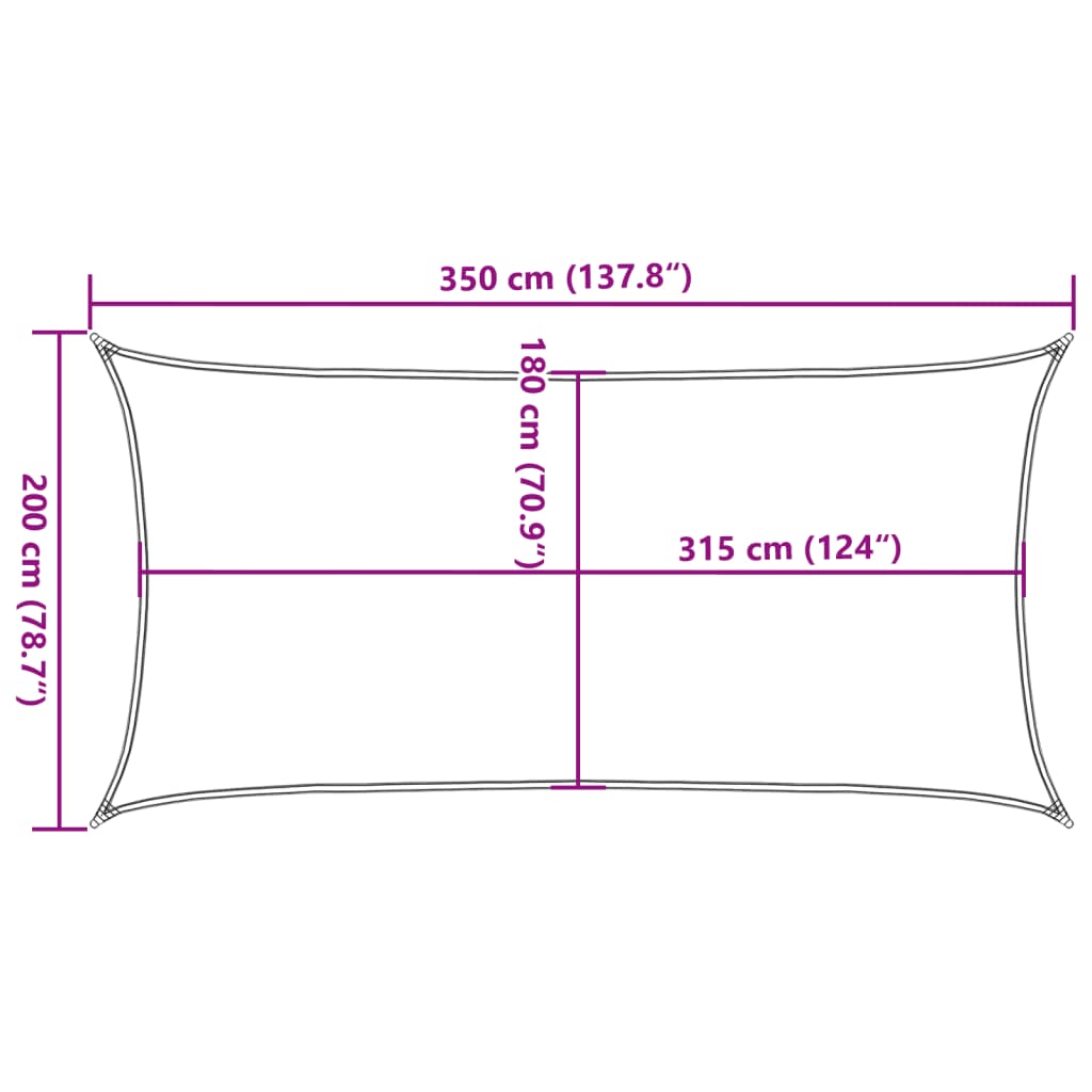 Burė nuo saulės, šviesiai siva, 2x3,5m, HDPE, 160g/m²