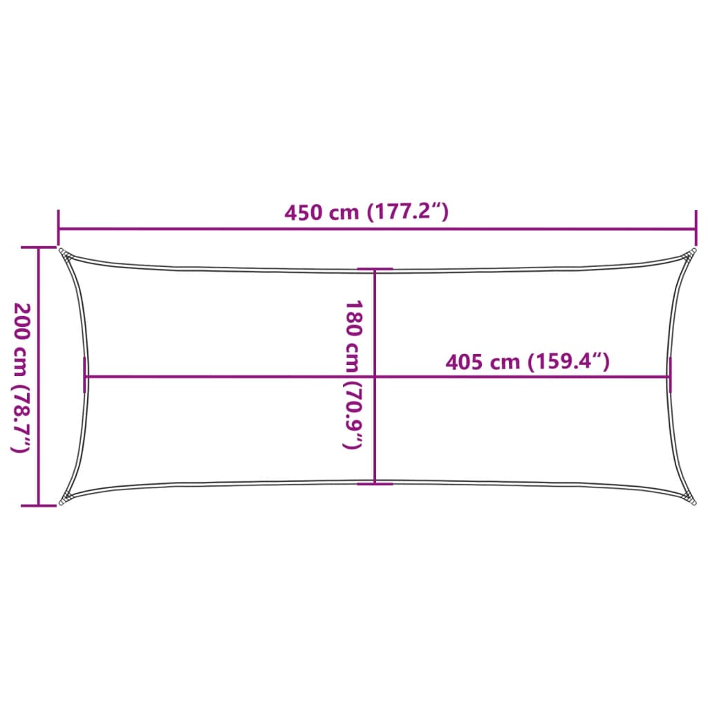 Burė nuo saulės, šviesiai siva, 2x4,5m, HDPE, 160g/m²