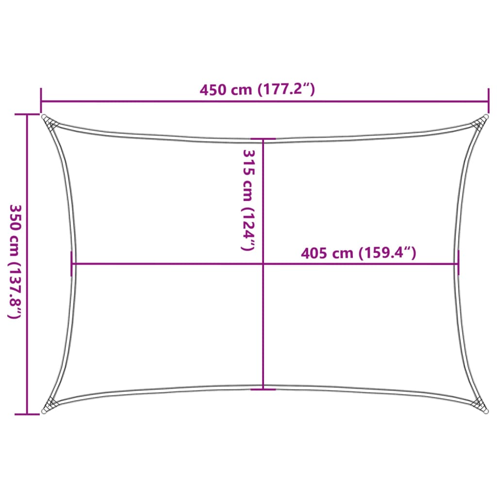 Burė nuo saulės, šviesiai siva, 3,5x4,5m, HDPE, 160g/m²