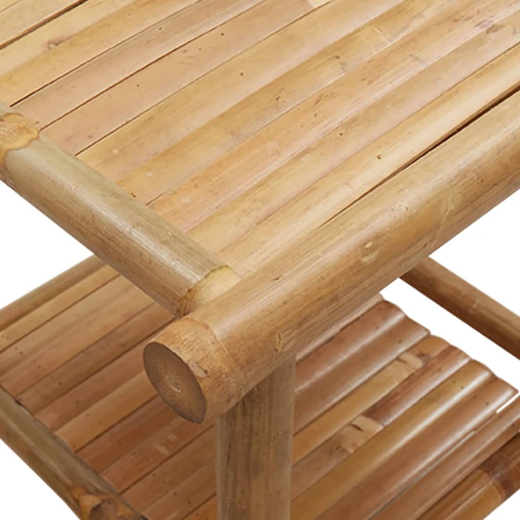 Kavos staliukas, 45x45x45cm, bambukas