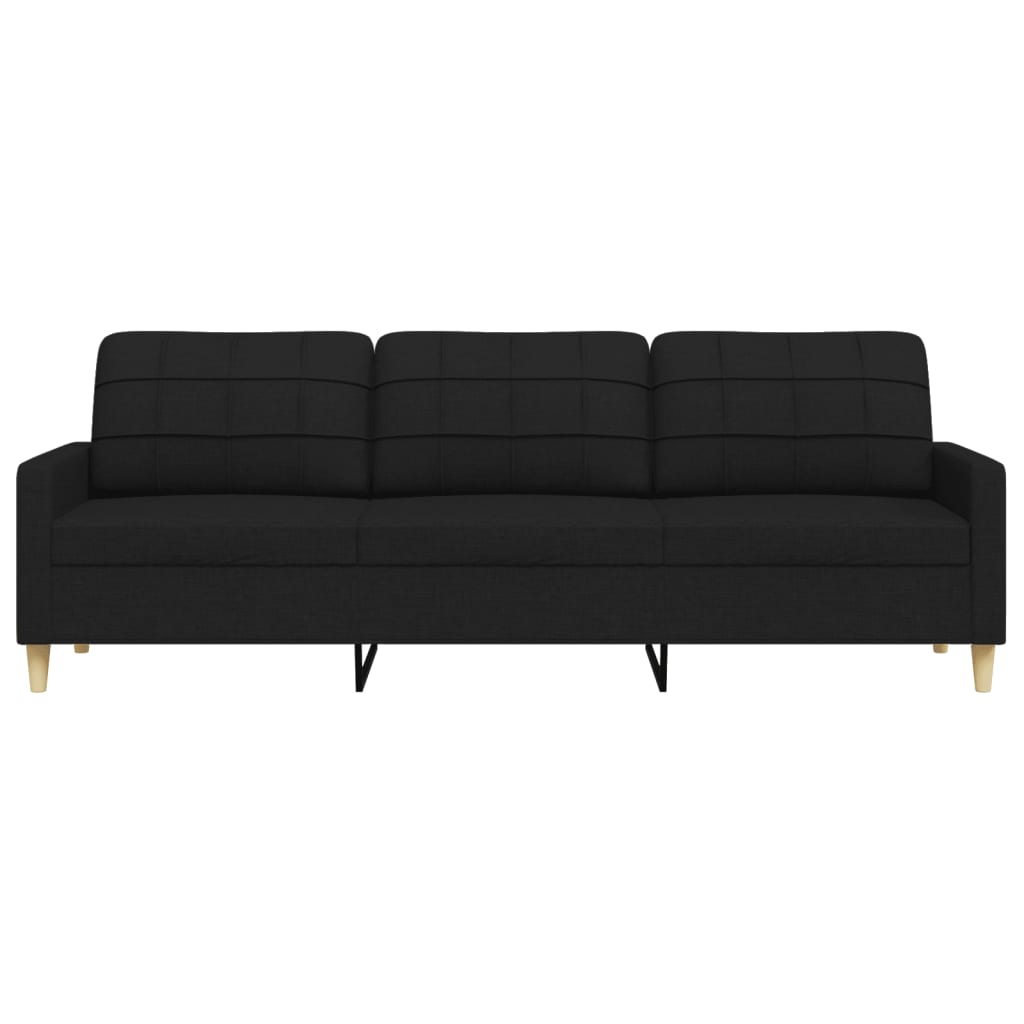 Trivietė sofa, rudos spalvos, 210cm, audinys