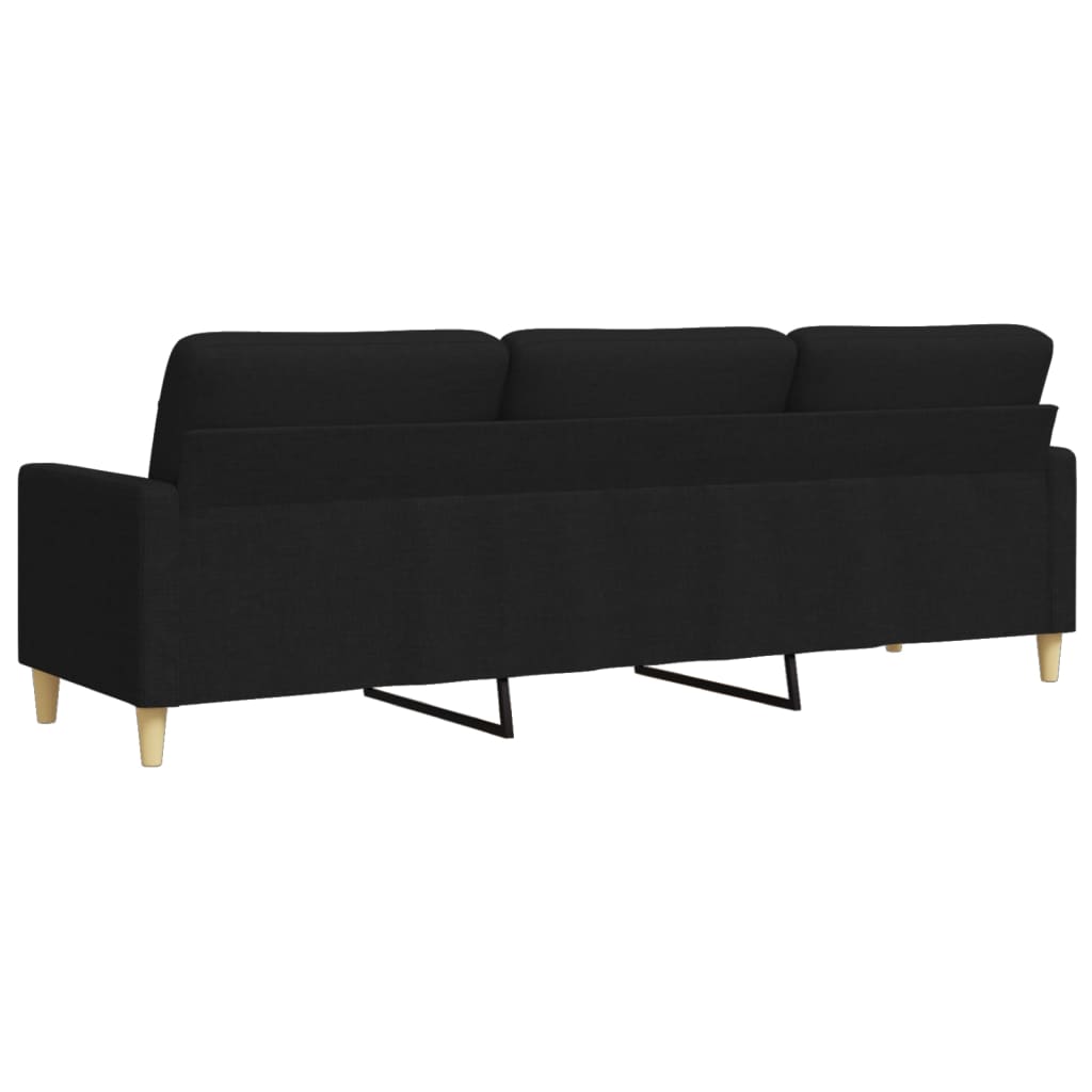 Trivietė sofa, rudos spalvos, 210cm, audinys