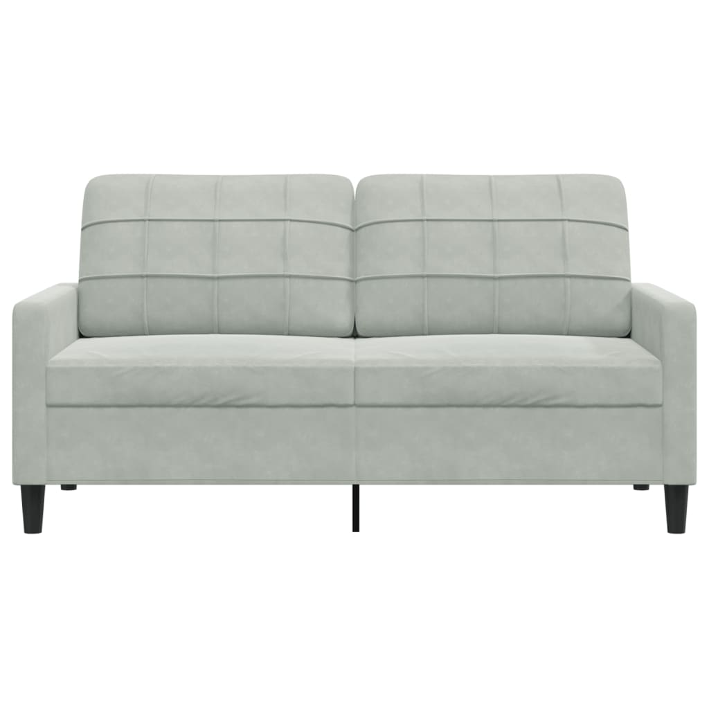 Dvivietė sofa, šviesiai pilkos spalvos, 140cm, aksomas