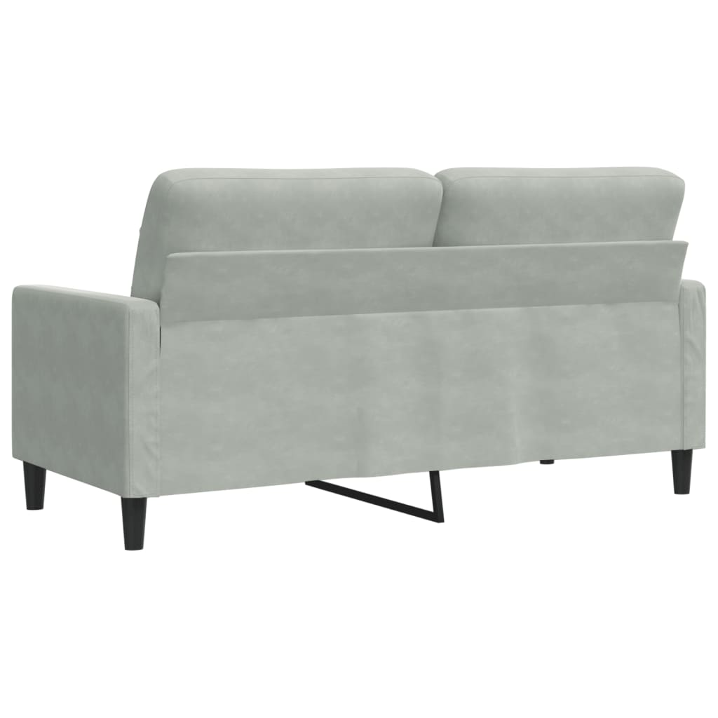 Dvivietė sofa, šviesiai pilkos spalvos, 140cm, aksomas