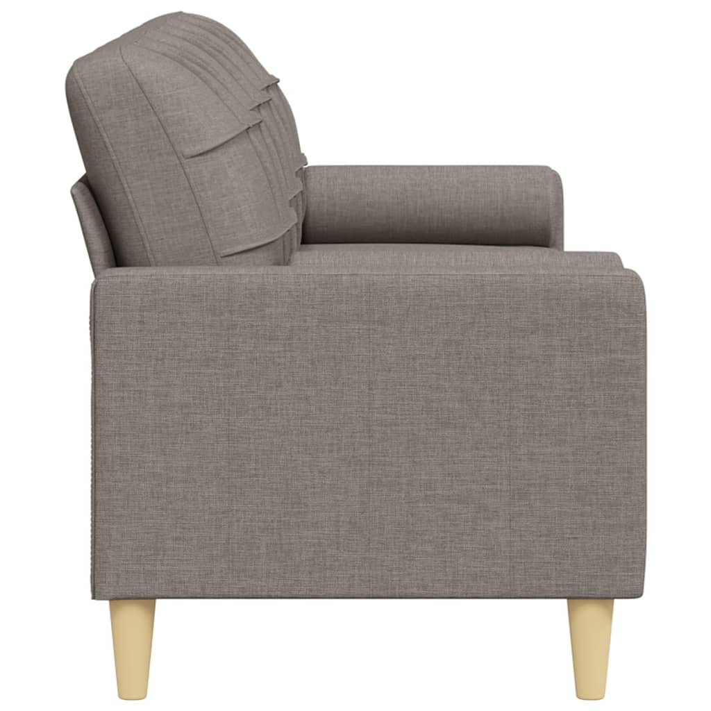 Trivietė sofa su pagalvėlėmis, taupe spalvos, 210cm, audinys