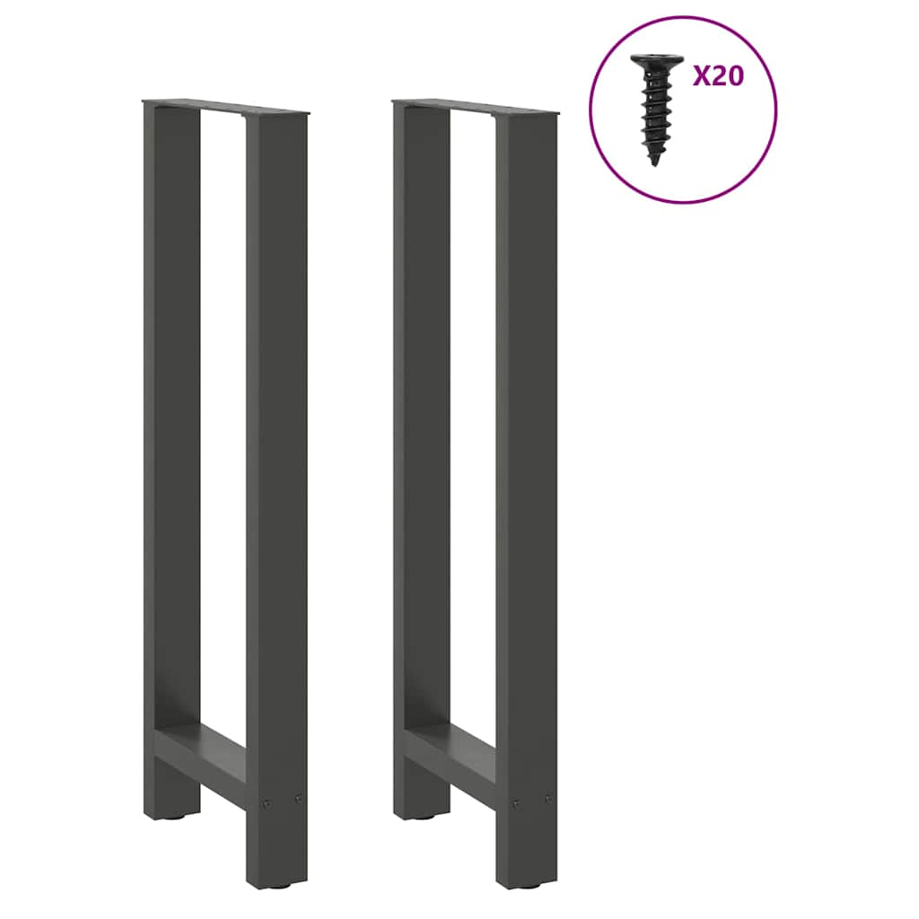 Kavos staliuko kojelės, antracito, 2 vnt., 40x(110-111)cm