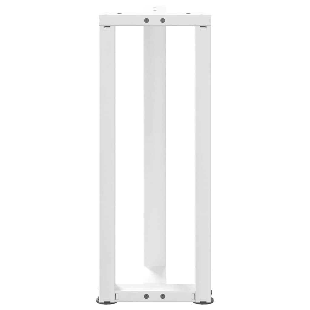 konsolės stalo kojos T formos 2 vnt Baltos 38x25x(72-73) cm