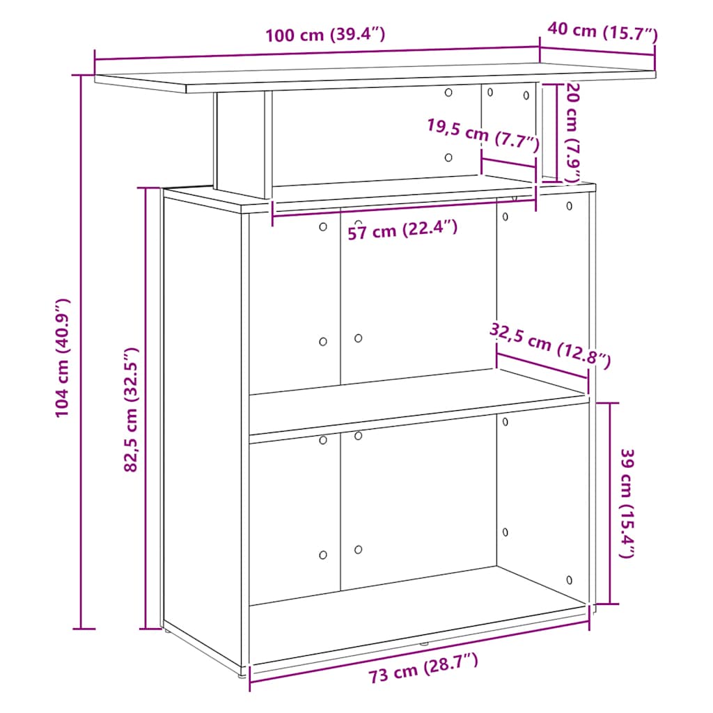 Registratūra, medienos, 100x40x104 cm, apdirbta mediena