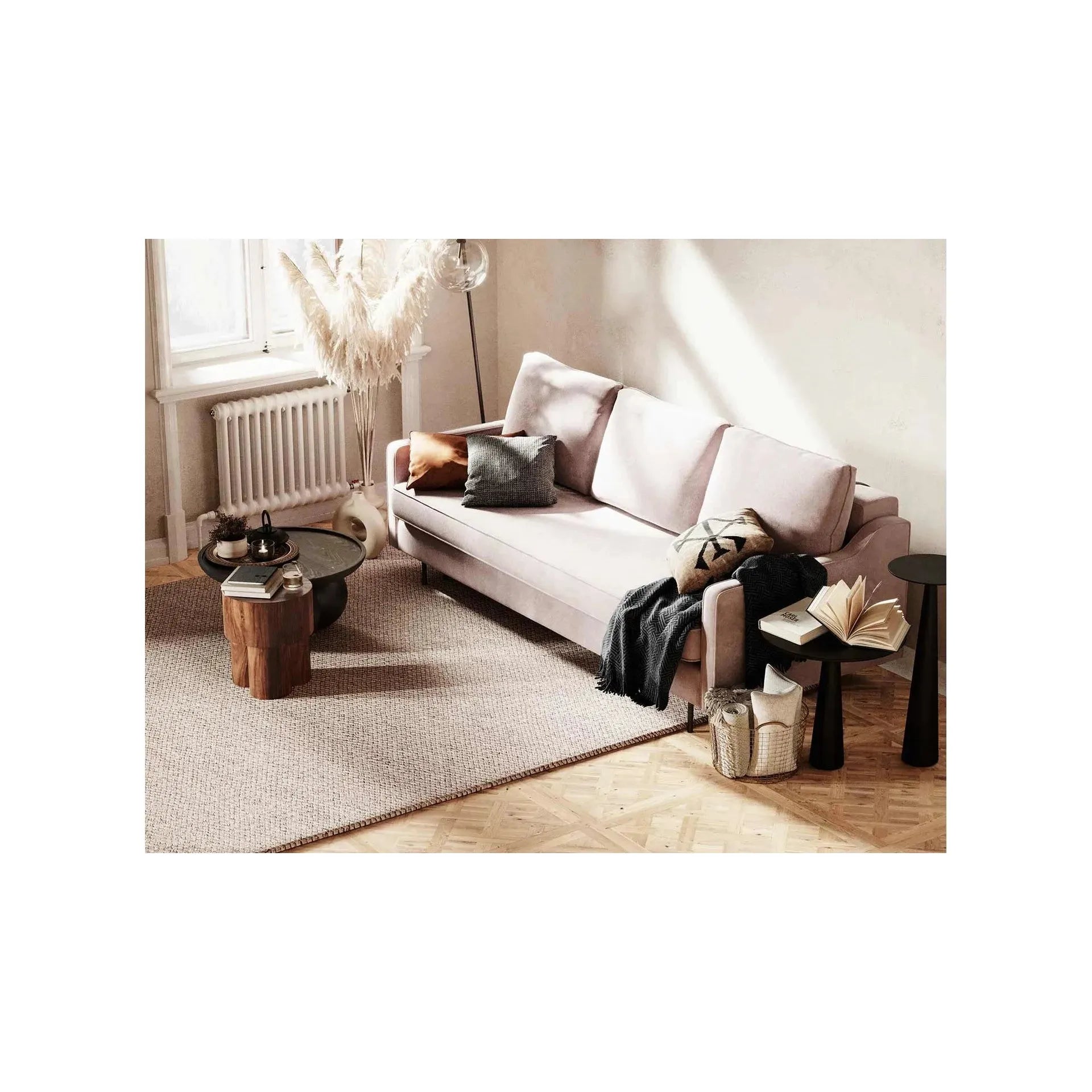 ABBE 3 vietų sofa lova, triufelio spalva
