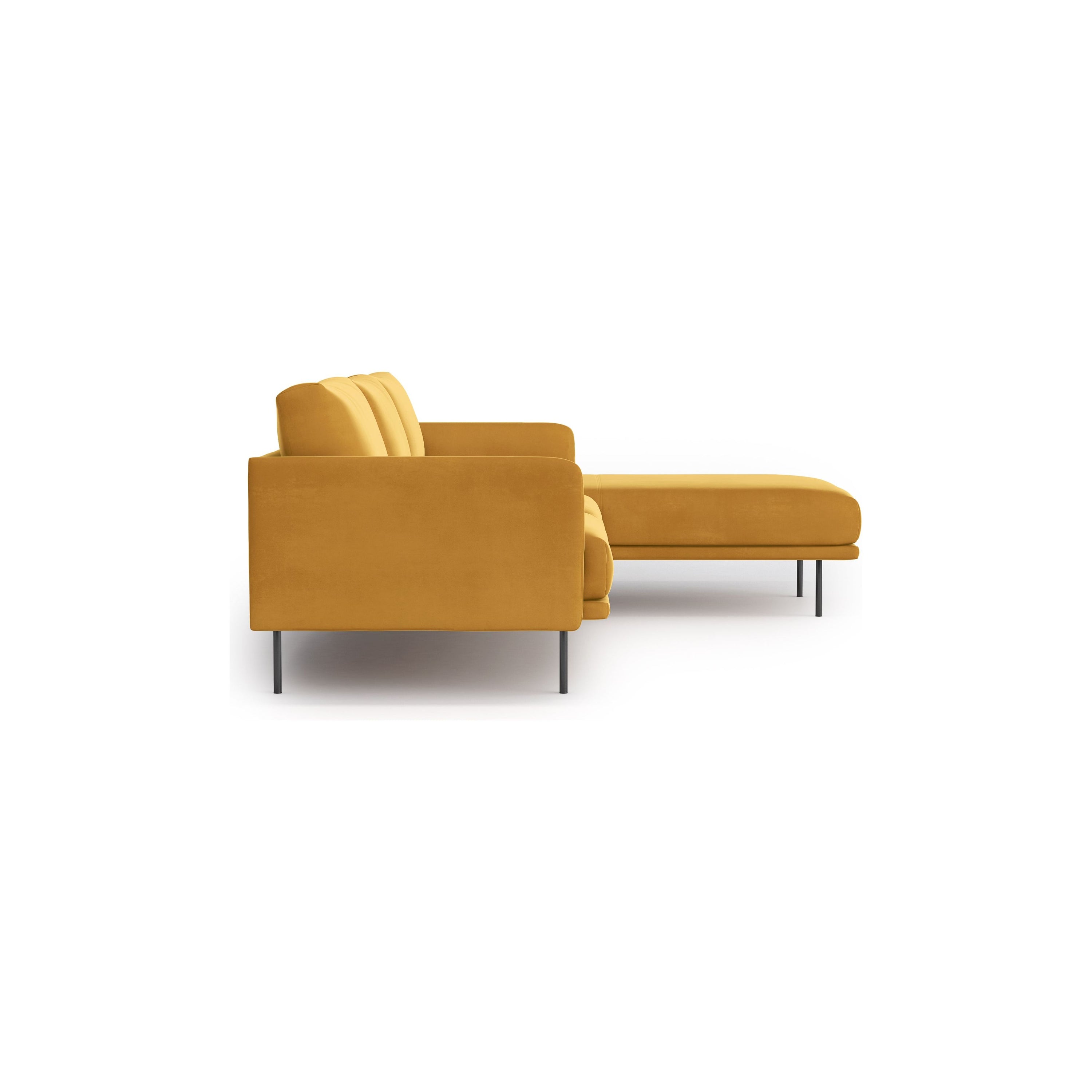 UMA kampinė sofa, oranžinė spalva, dešinė