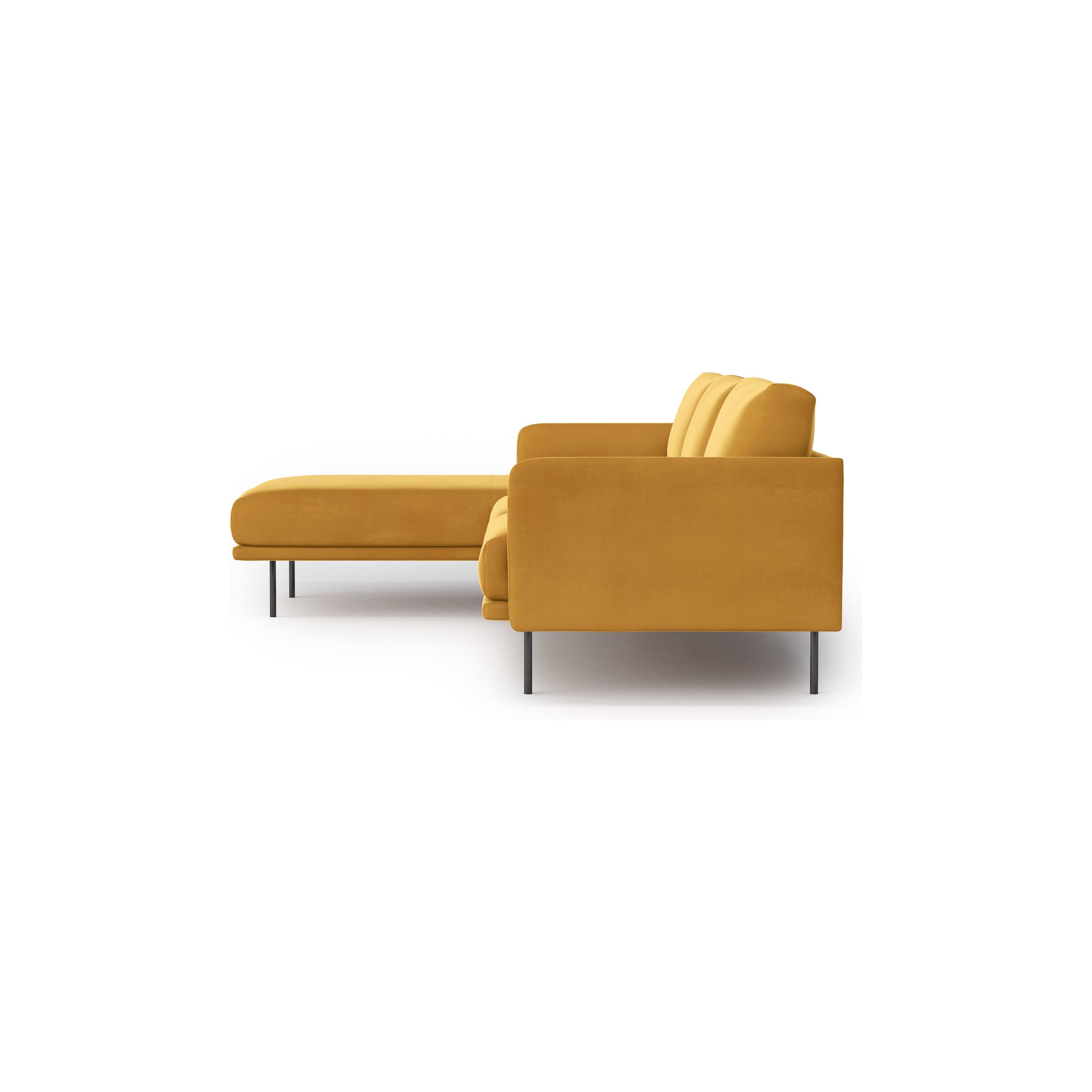 UMA kampinė sofa, oranžinė spalva, kairė pusė