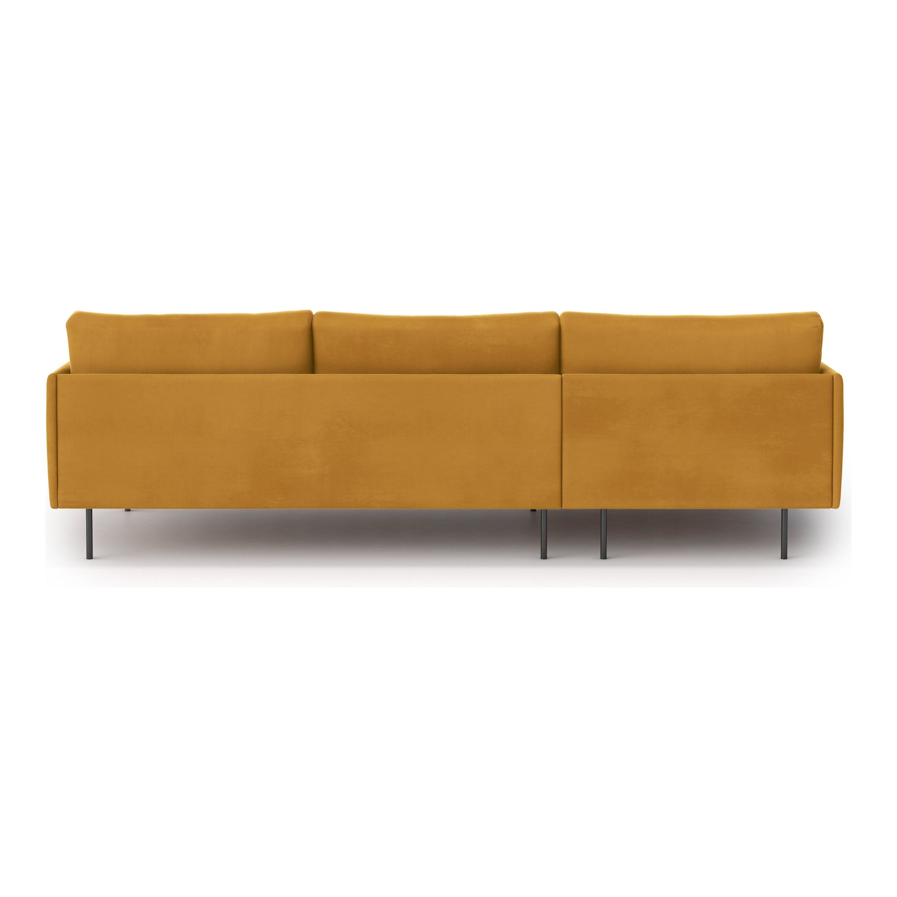 UMA kampinė sofa, oranžinė spalva, kairė pusė