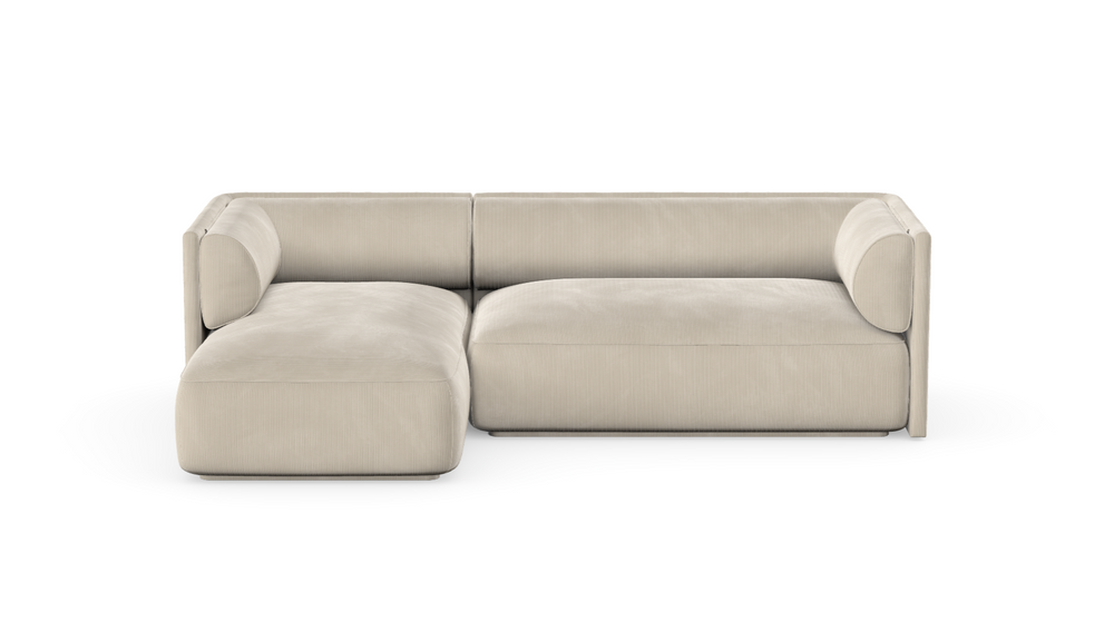 MOOD kampinė sofa, ALABASTER spalva, dešinė pusė