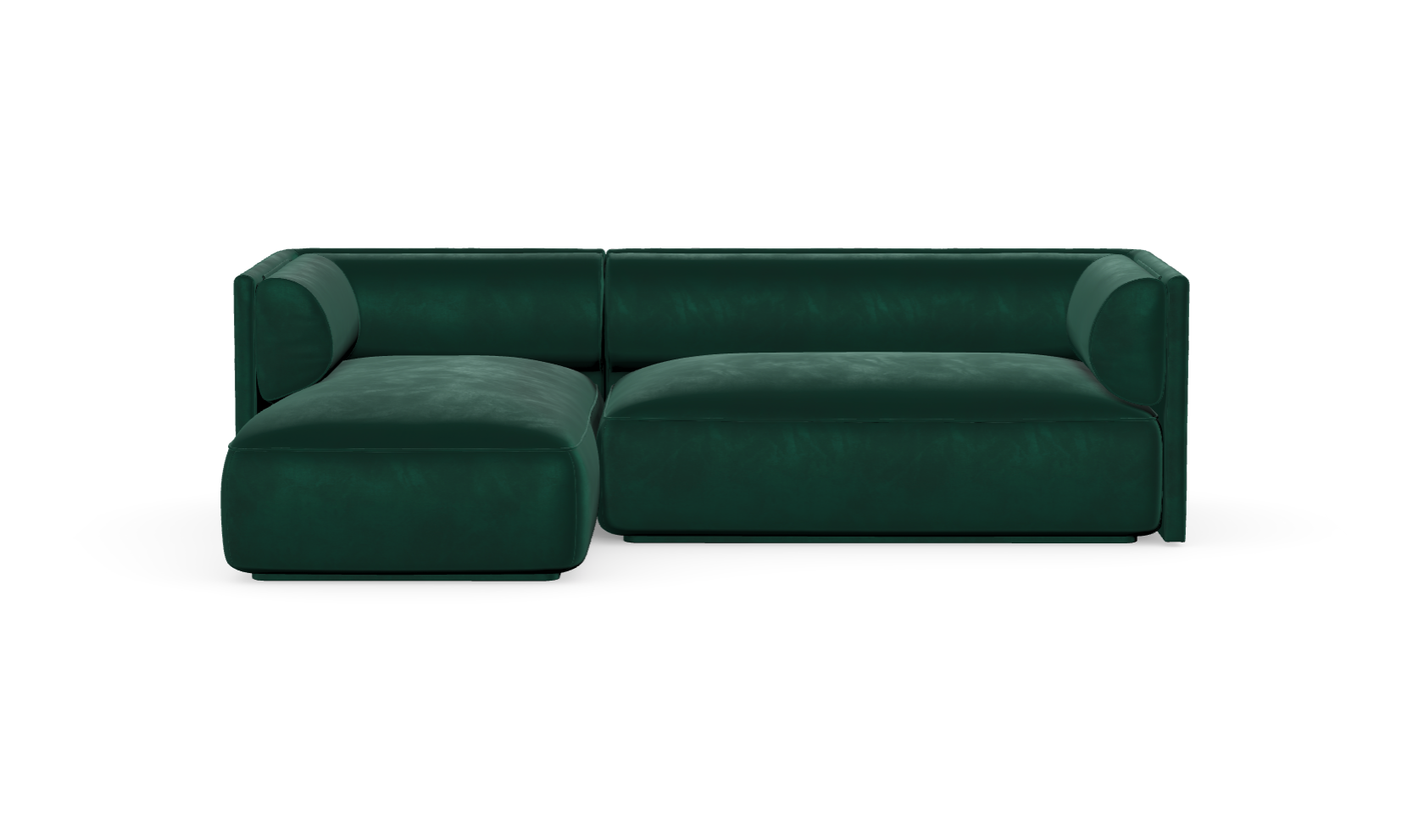 MOOD kampinė sofa, BOTTLE GREEN spalva, dešinė pusė