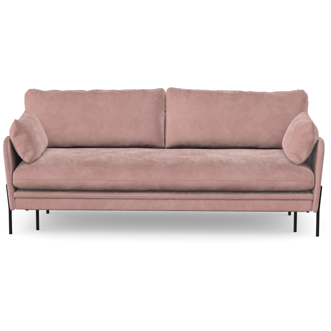 3 vietų sofa lova DONNIE, dusty pink spalva