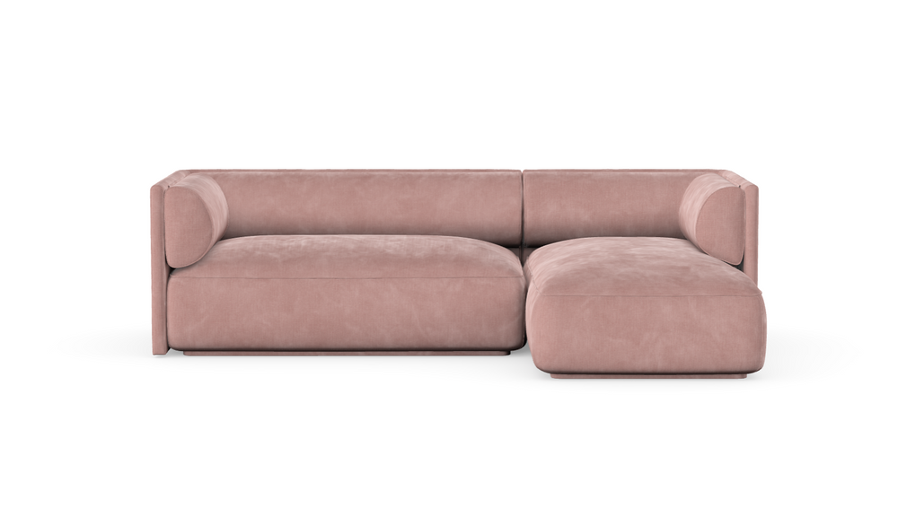 MOOD kampinė sofa, DUSTY PINK spalva