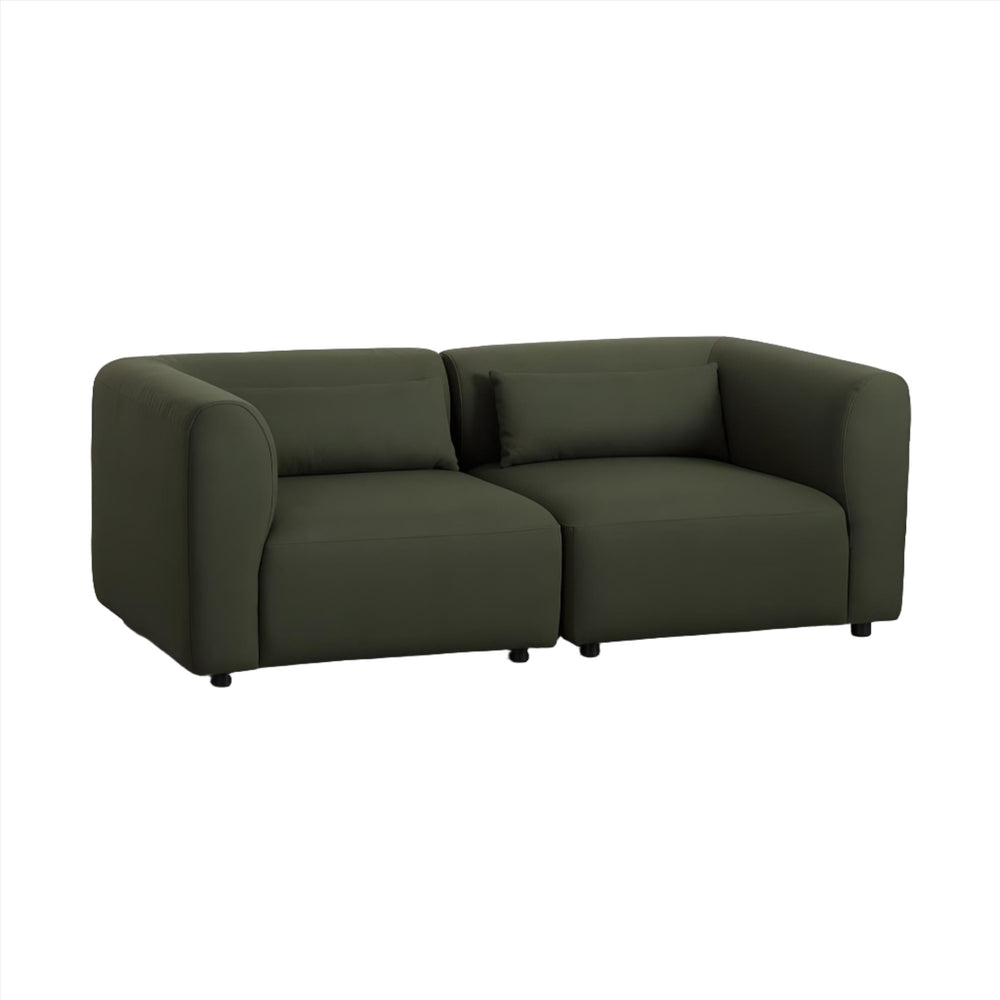 Dviejų dalių modulinė sofa FILA, žalia, teddy