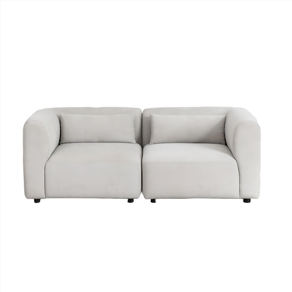 Dviejų dalių modulinė sofa FILA, pilka spalva