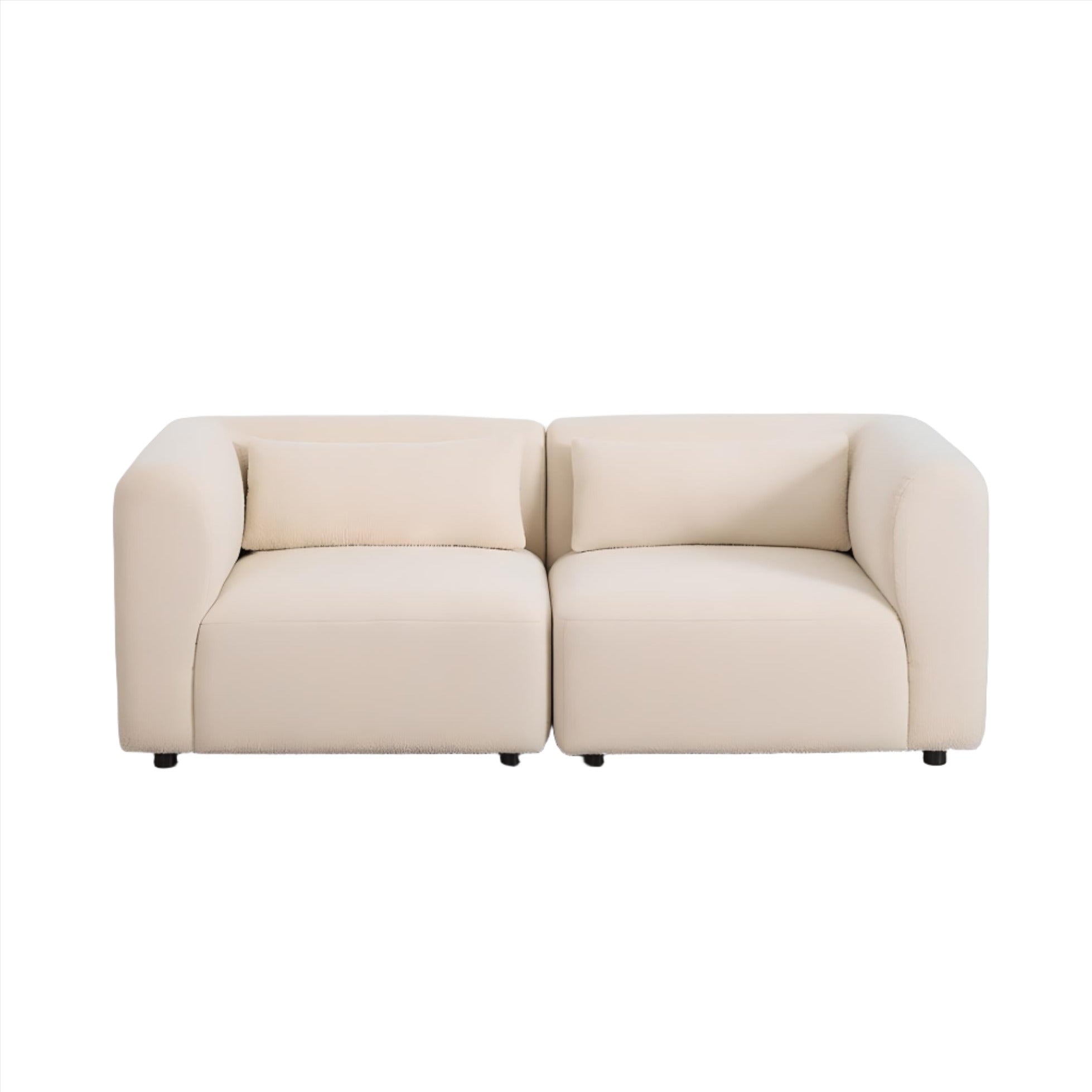 Dviejų dalių modulinė sofa FILA, teddy audinys