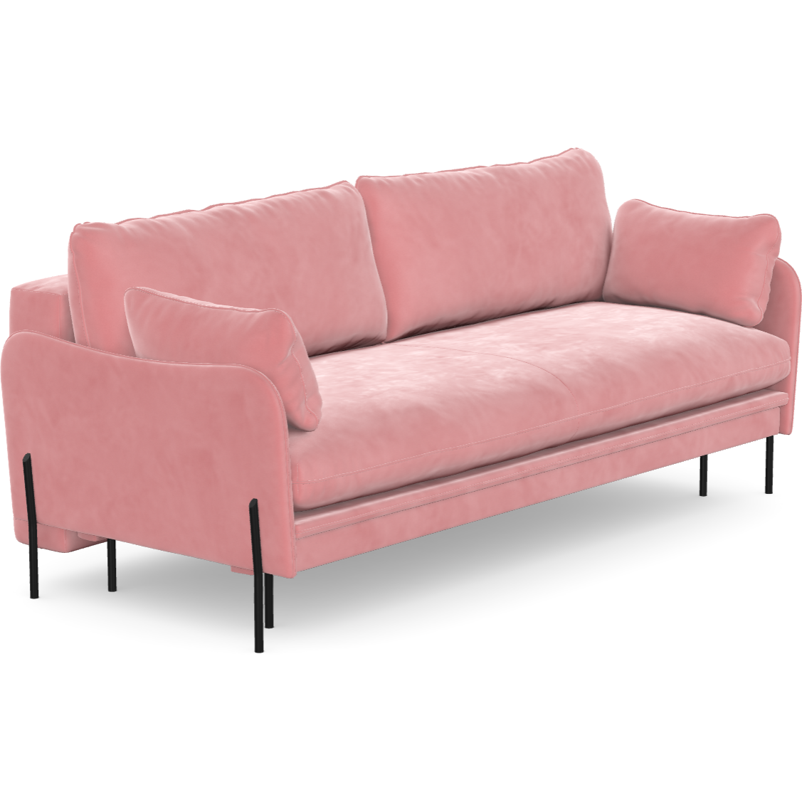 3 vietų sofa lova DONNIE, flamingo spalva