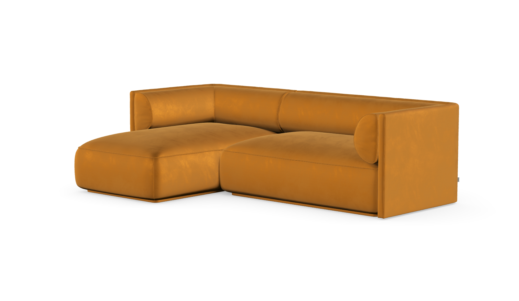 MOOD kampinė sofa, GOLDEN VELVET spalva, dešinė pusė