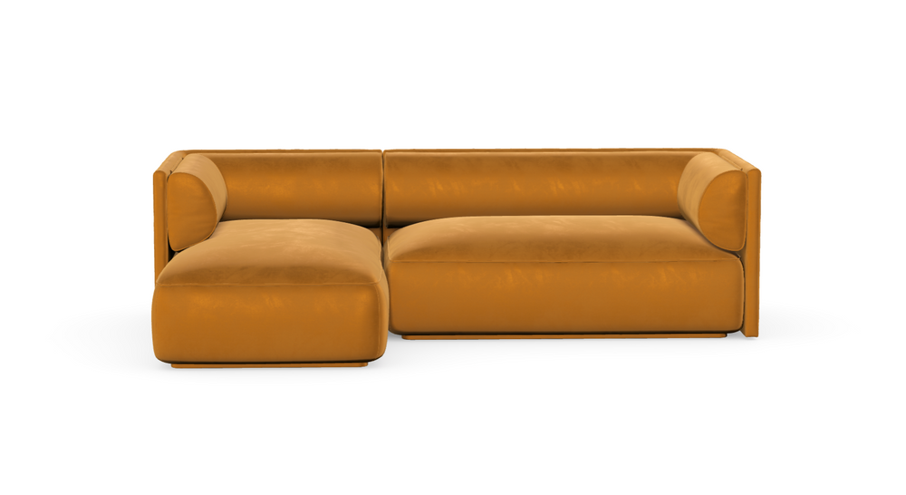 MOOD kampinė sofa, GOLDEN VELVET spalva, dešinė pusė