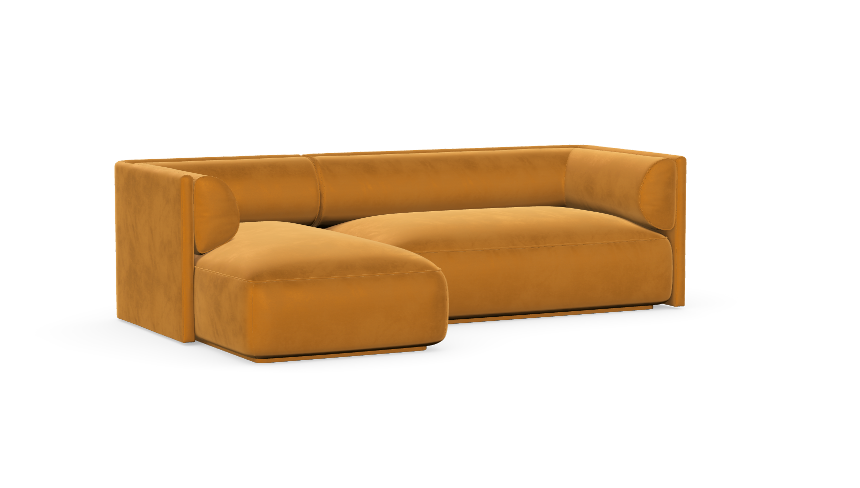 MOOD kampinė sofa, GOLDEN VELVET spalva, dešinė pusė