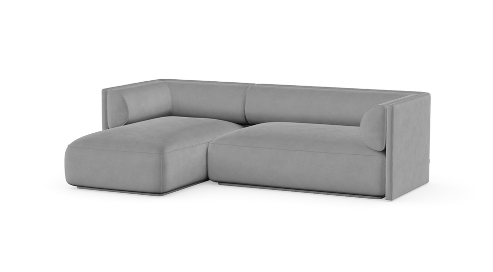 MOOD kampinė sofa, GRIS spalva, dešinė pusė