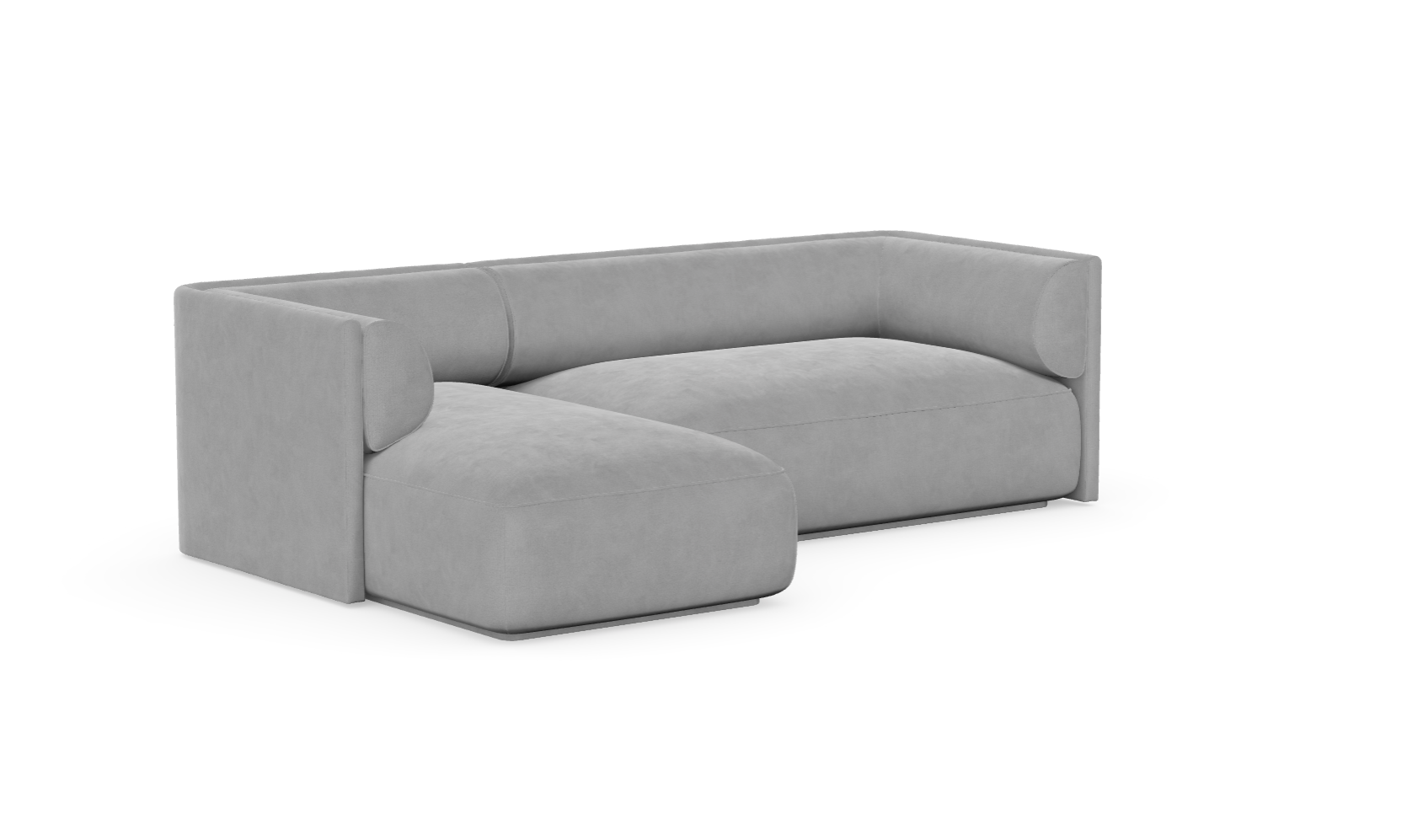 MOOD kampinė sofa, GRIS spalva, dešinė pusė