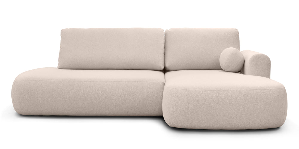 Sofa lova HERMI, smėlio boucle, dešinė