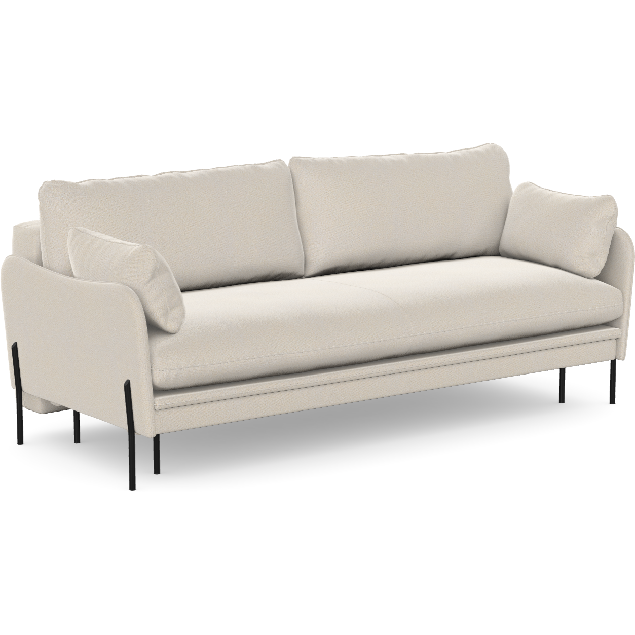 3 vietų sofa lova DONNIE, Nata spalva, boucle