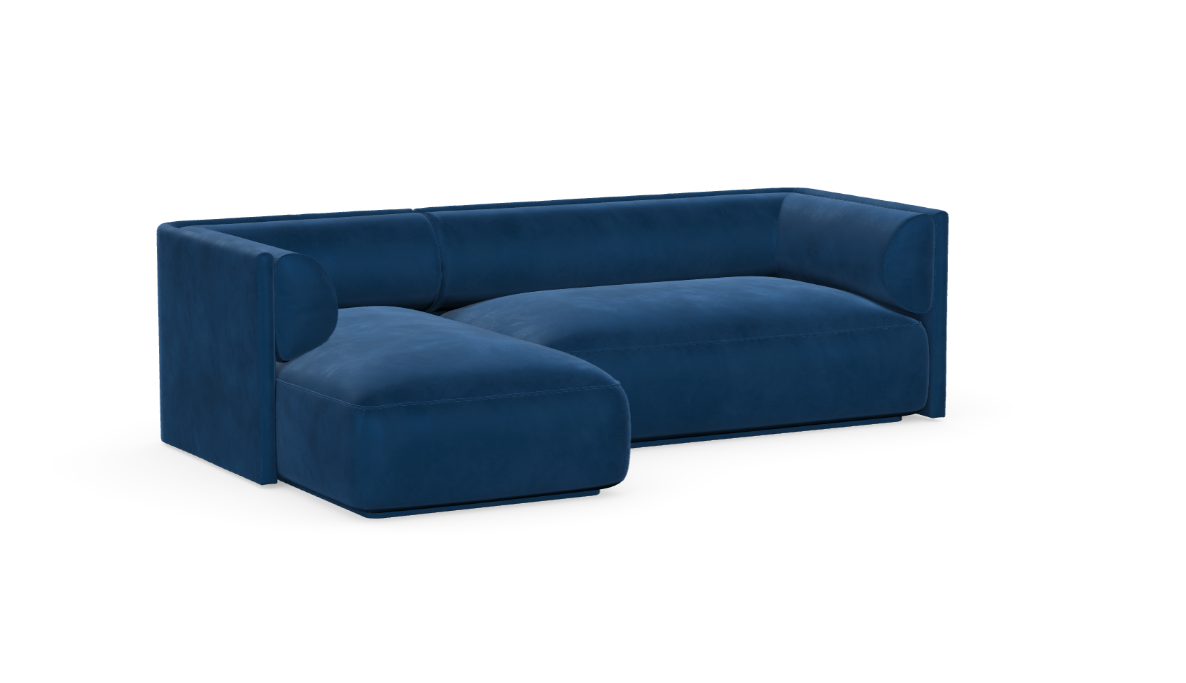 MOOD kampinė sofa, NAVY BLUE spalva, dešinė pusė