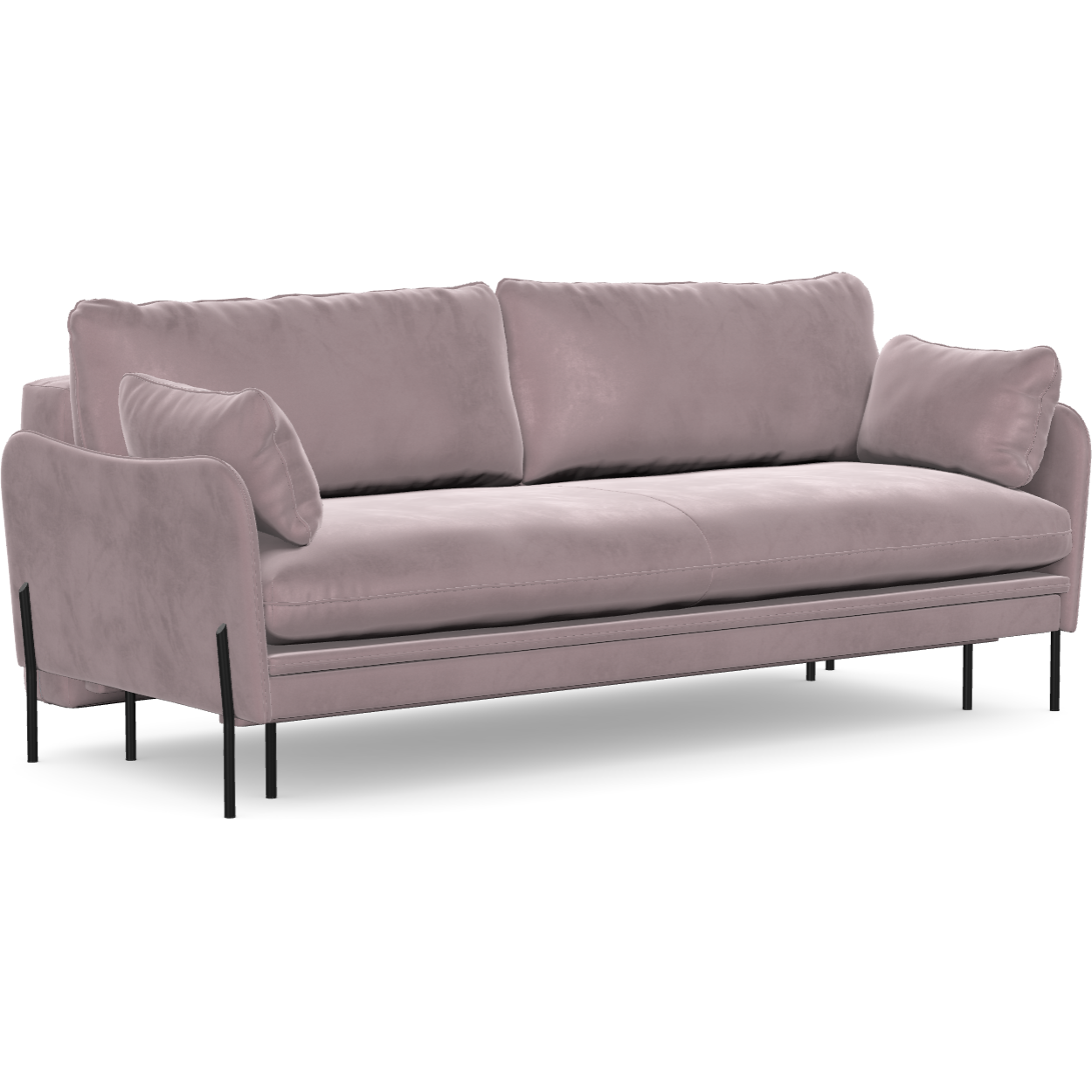 3 vietų sofa lova DONNIE, Powder pink spalva