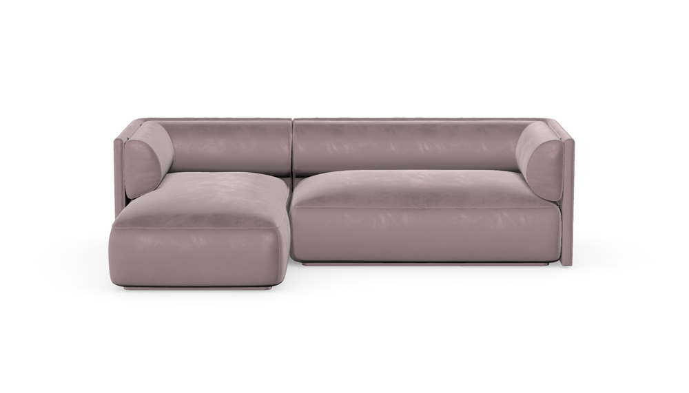 MOOD kampinė sofa, POWDER PINK spalva, dešinė pusė