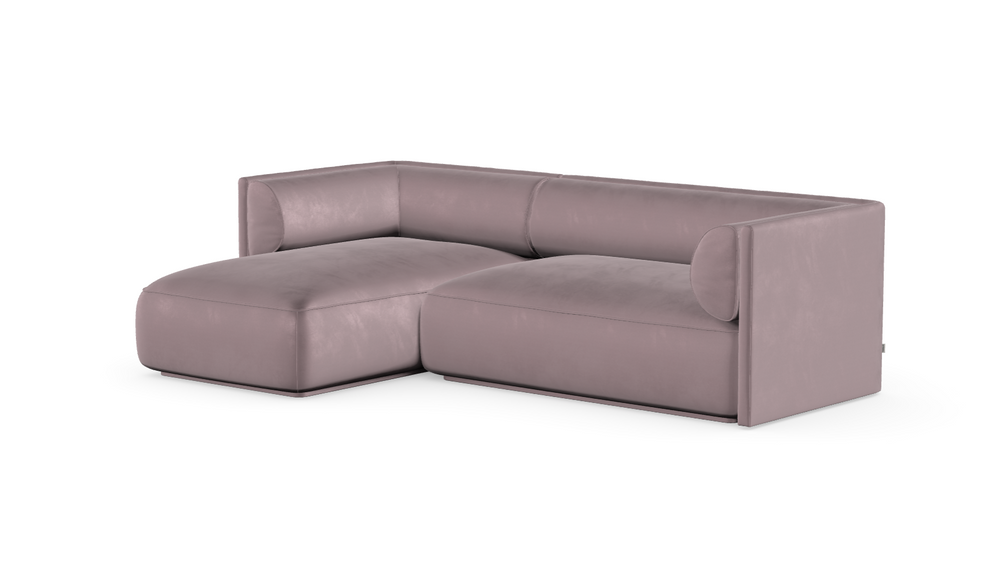 MOOD kampinė sofa, POWDER PINK spalva, dešinė pusė