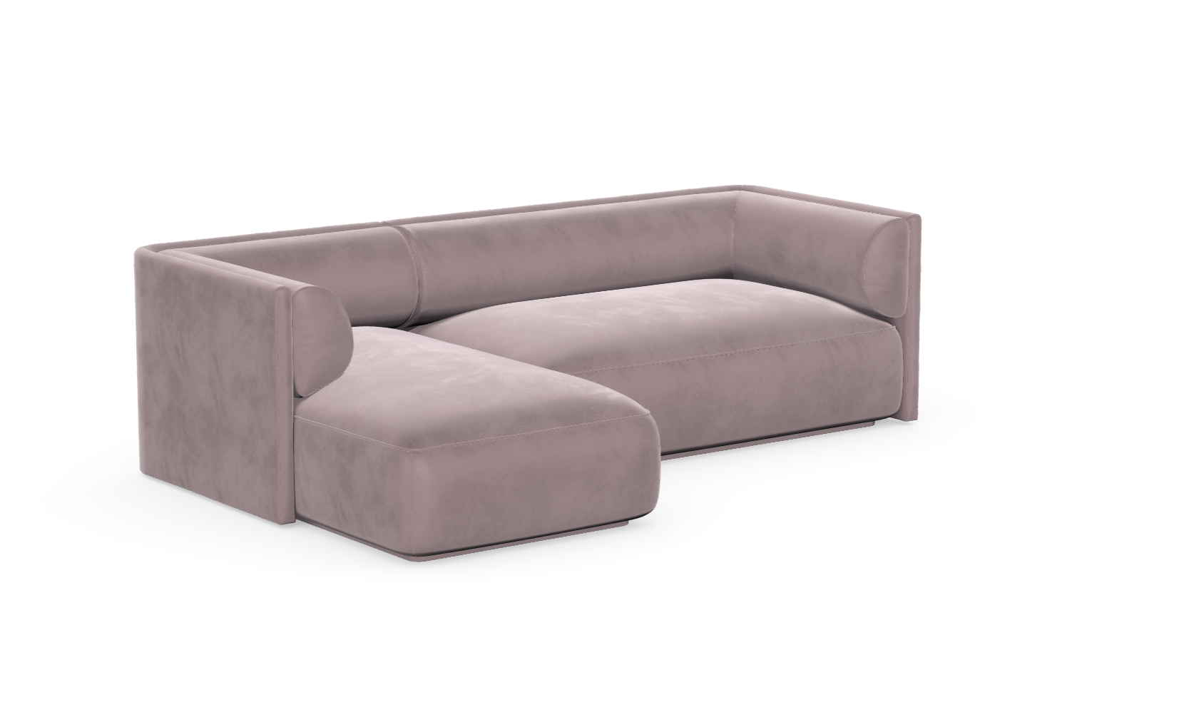 MOOD kampinė sofa, POWDER PINK spalva, dešinė pusė