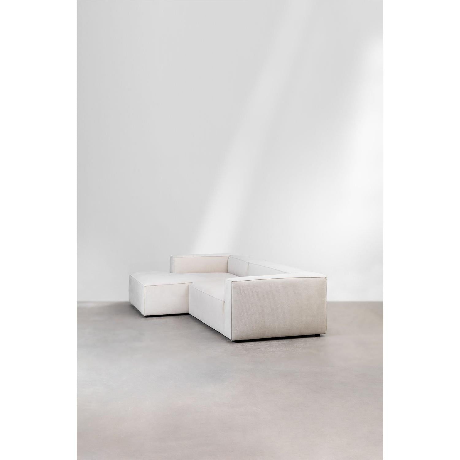 Kampinė sofa ALMA, kairė pusė, beige spalva, 301 cm