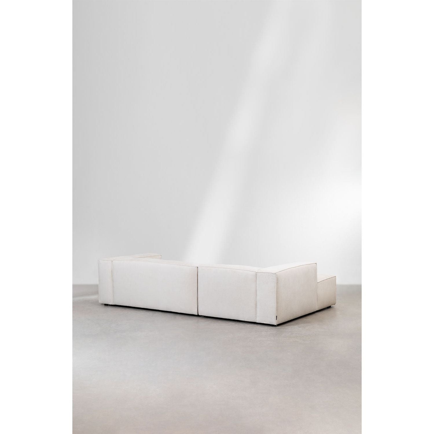 Kampinė sofa ALMA, kairė pusė, beige spalva, 301 cm