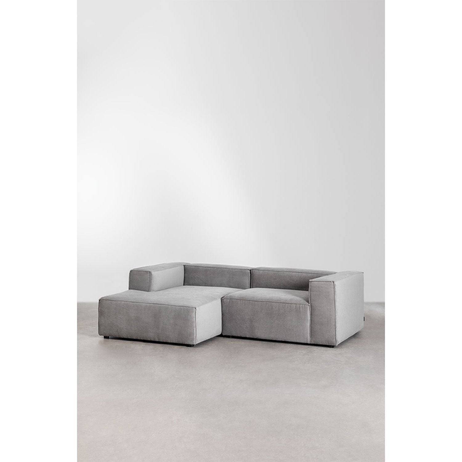 Kampinė sofa ALMA, kairė pusė, šviesiai pilka spalva