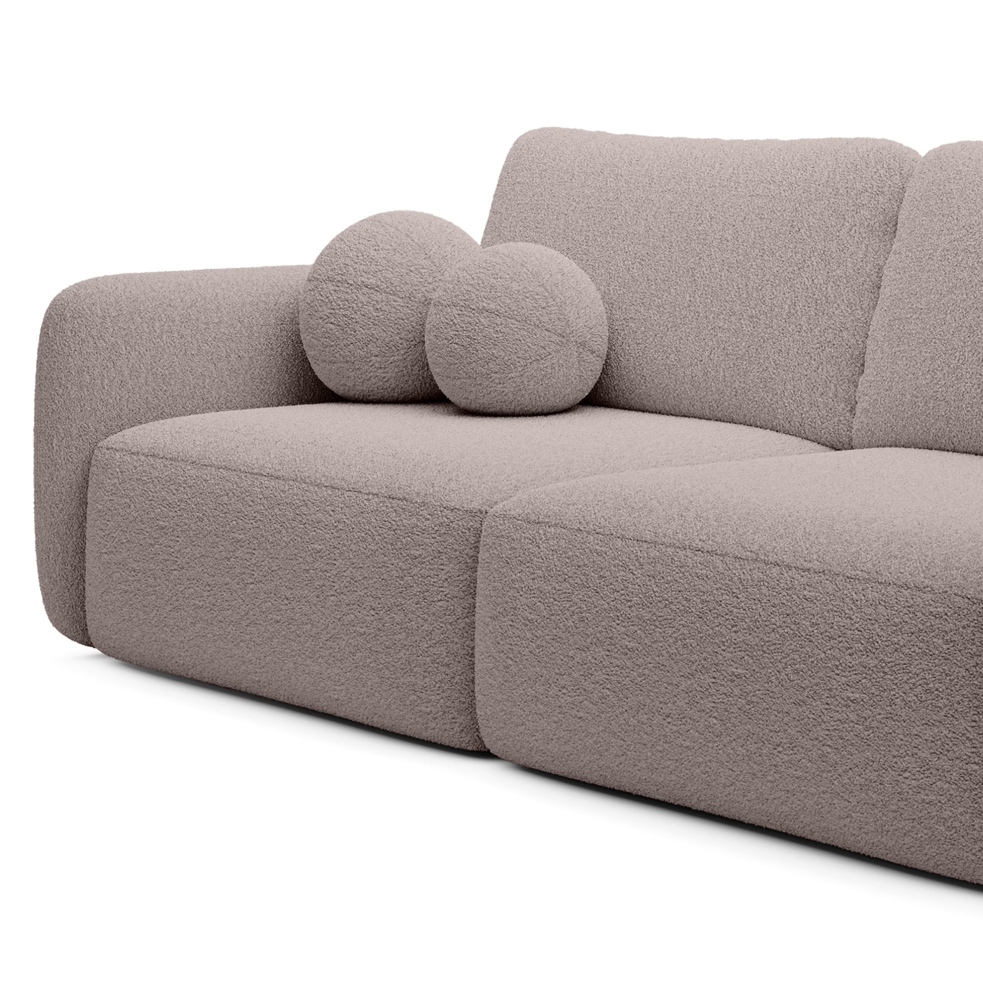 Sofa BOSE, ruda pilka, boucle