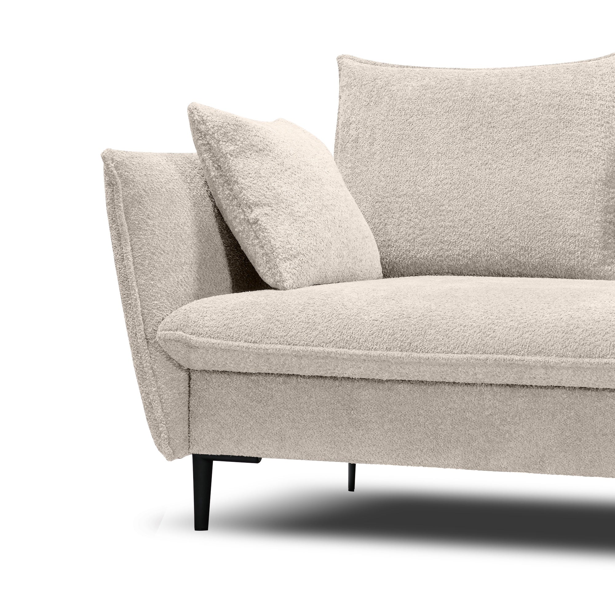 Sofa-lova GLOSS, smėlinė-pilka boucle