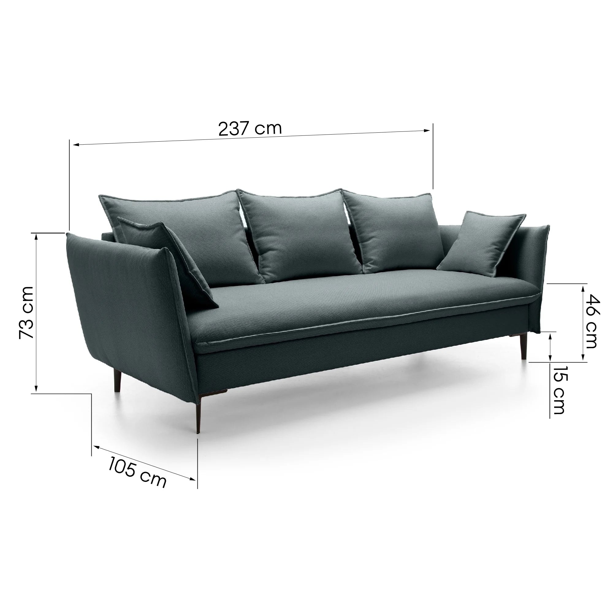 Sofa-lova GLOSS, mėlyna