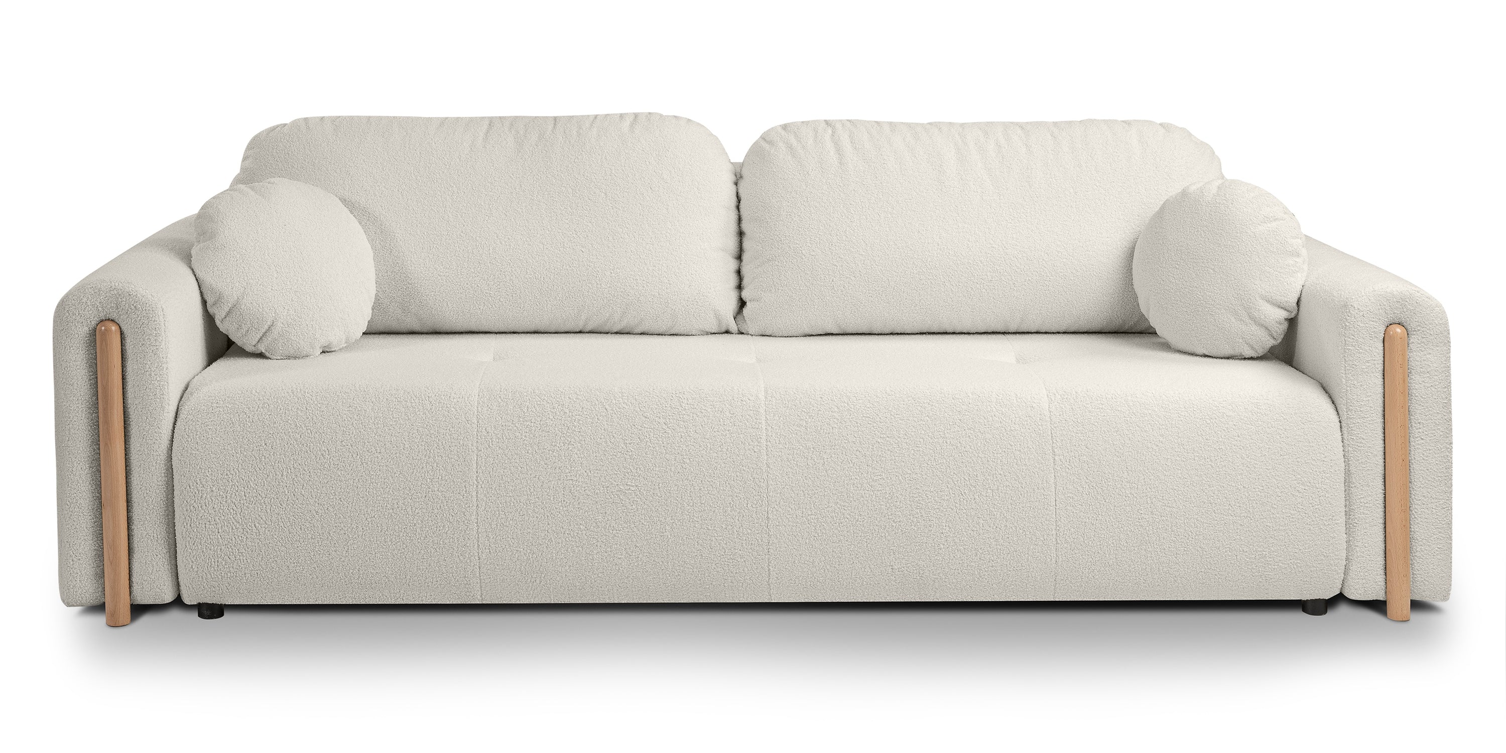 Sofa lova TORONTO, šviesiai smėlio spalvos, boucle