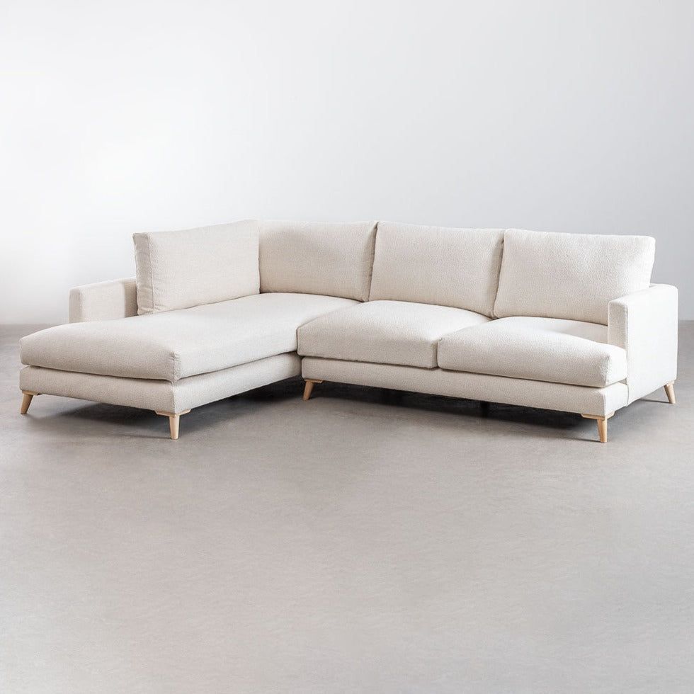 Kampinė sofa SONATA, kairė pusė, natūrali spalva