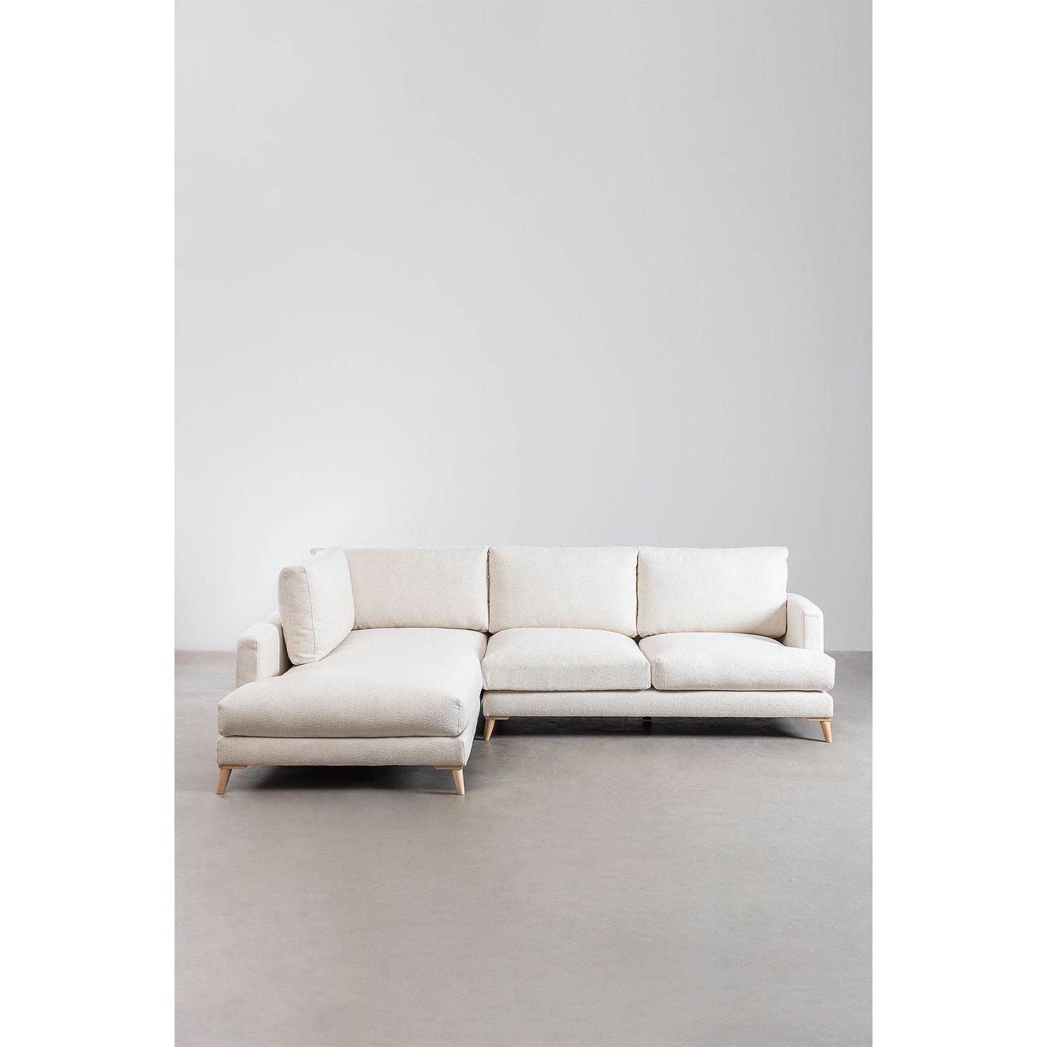 Kampinė sofa SONATA, kairė pusė, natūrali spalva