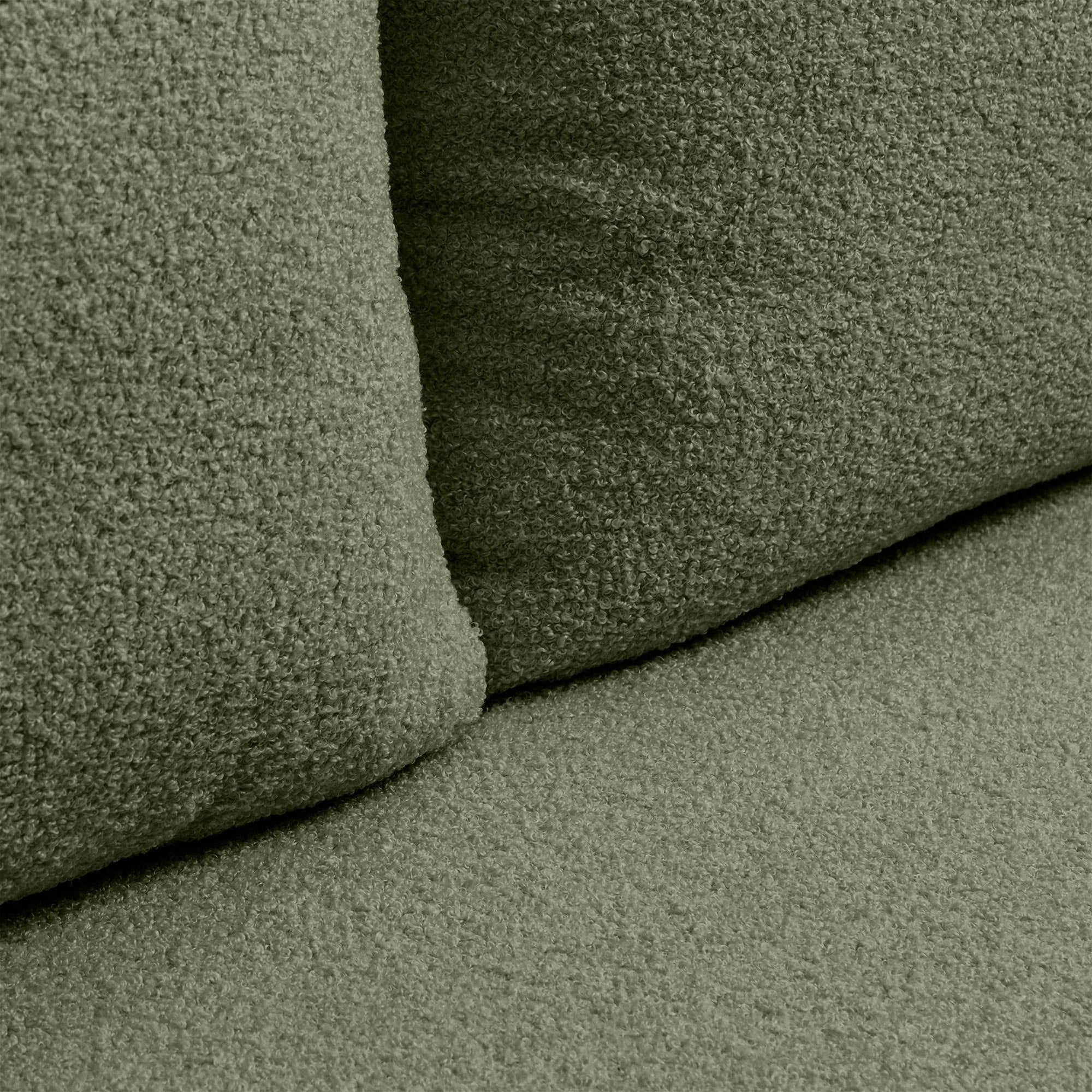 Sofa ELLA, tamsiai žalia, boucle